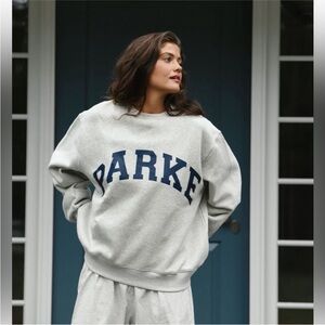 Gray L/XL Parke Sweatshirt with blue letters